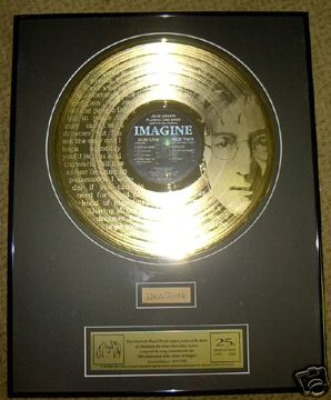popsike.com   John Lennon "Imagine" Framed Kt. Gold record