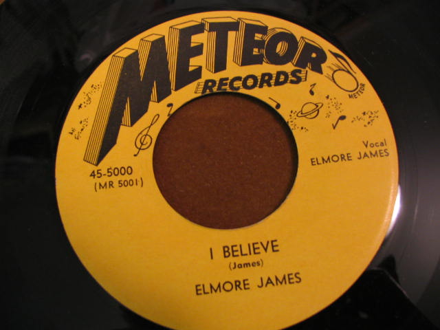 Blues 45 rpm: Elmore James on Meteor 5000, E