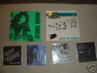 6 Minor Threat records - Filler 7", In My Eyes 7", more