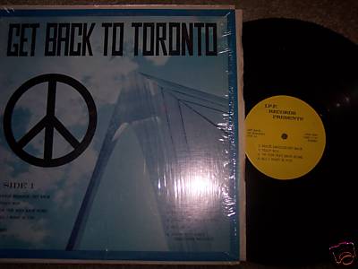 The Beatles " Get Back to Toronto" Rare Blue/White LP