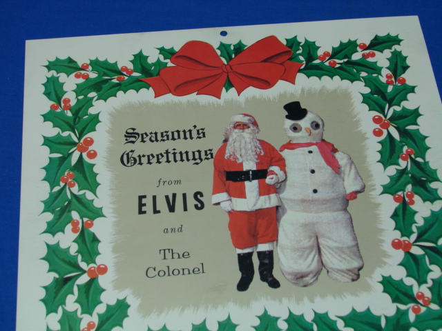 Elvis Presley Rare Santa Girl Bonus Photo 1963 Calendar