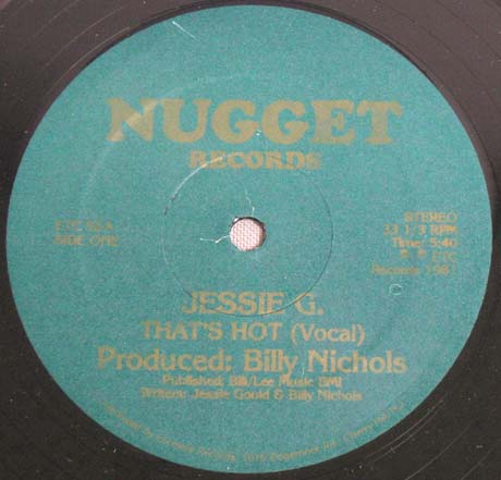 Jessie G. "That's Hot" Nugget Disco 12'' 1981 NM