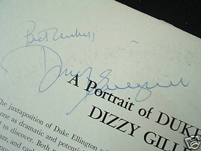 Very Rare Signed Album Cover Dizzy Gillespie Authentic