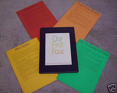 BEATLES OUR FIRST FOUR PLASTIC PROMO HEY JUDE DEMO