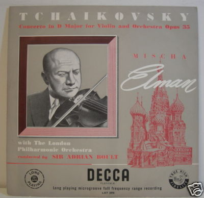 LXT 2970 Tchaikovsky Concerto for Violin in D ELMAN Ed1