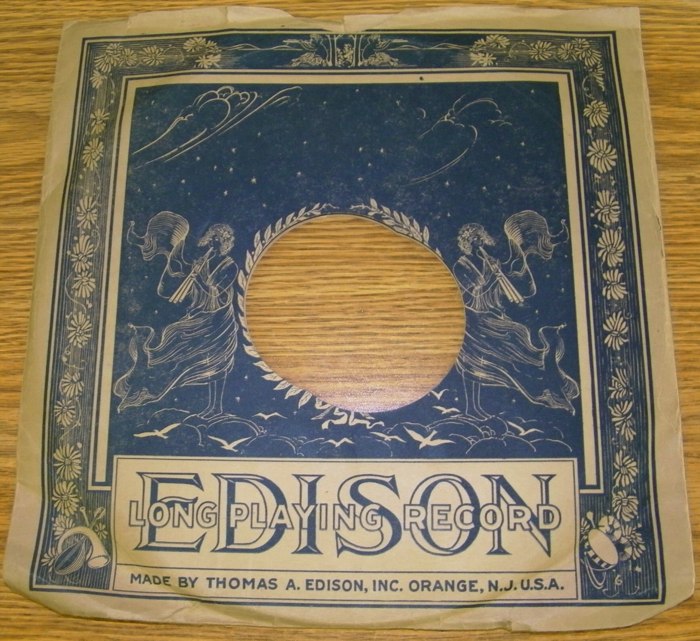 popsike.com - ORIGINAL Edison Long Play Phonograph Record Sleeve ...
