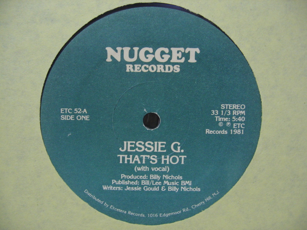 JESSIE G. That's Hot RARE DEEP DISCO/FUNK 12" Nugget