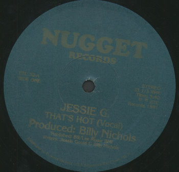 rare Modern Soul 12" JESSIE G that's hot NUGGET Listen