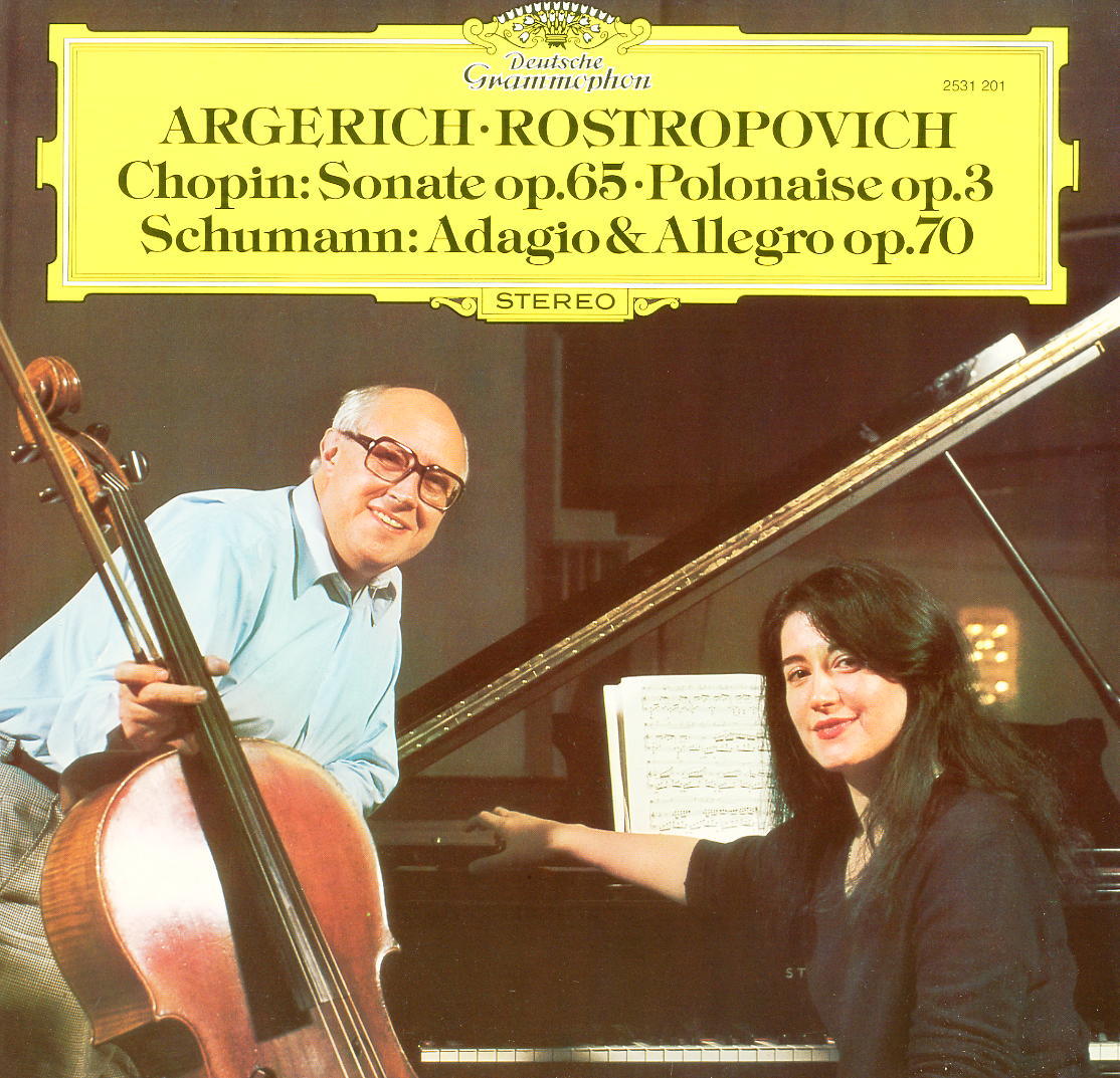 DGG ARGERICH ROSTROPOVICH Chopin Op 65 + Schumann MINT