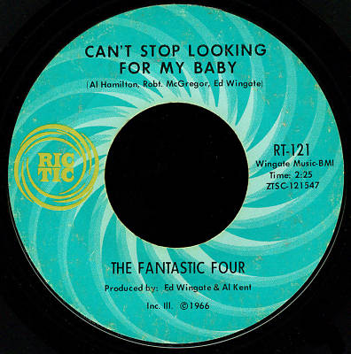 Rare Northern Soul 45 FANTASTIC FOUR Can't Stop Looking