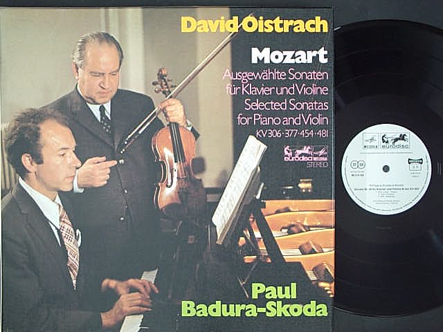 OISTRAKH, BADURA-SKODA Mozart Violin Sonata EURODISC NM