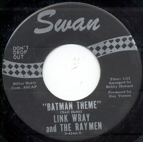 "7" Link Wray & the Wraymen-Batman Theme 60's garage