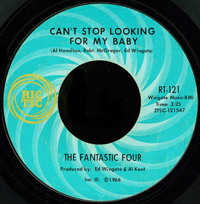 Rare Northern Soul 45 FANTASTIC FOUR Can't Stop Looking
