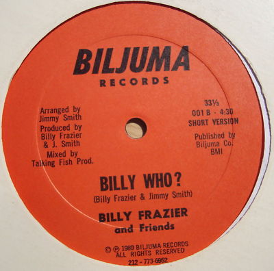 Billy Frazier-Billy Who? 12" rare disco boogie HEAR