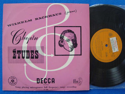 WILHELM BACKHAUS Chopin  ORIG Decca LX 3091 UK-51 NM