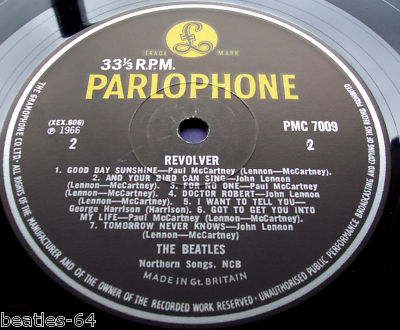 BEATLES "REVOLVER" UK RARER 1969 3RD PRESSING **MONO**