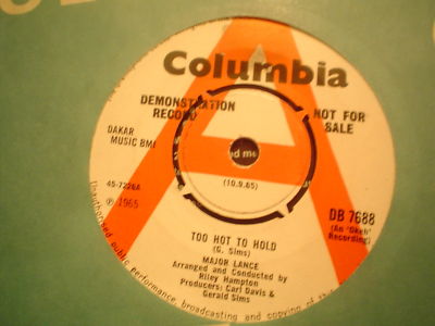 UK COLUMBIA"DEMO"MAJOR LANCE-TOO HOT TO HOLD-NR EX