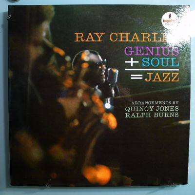 RAY CHARLES w/CLARK TERRY+THAD JONES GENIUS+SOUL=JAZZ ORIG '61 IMPULSE STEREO LP