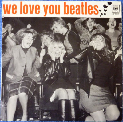 WE LOVE YOU BEATLES - RARE ORIGINAL FRENCH EP 1964 EX+