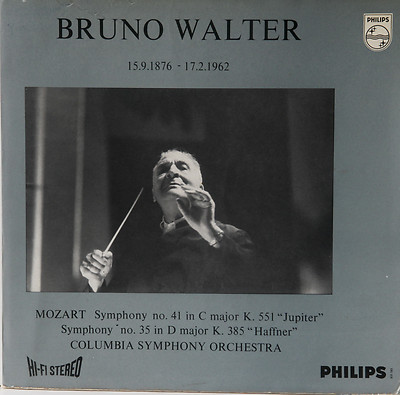 BRUNO WALTER - JUPITER - MOZART -PHILIPS 1962 STEREO