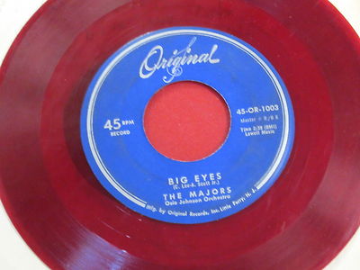 The Majors 45 Big Eyes bw Go Way Very Rare Red Vinyl Doo Wop