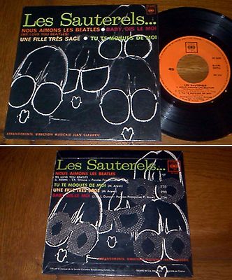 RARE French EP 45t BIEM (7') LES SAUTERELS ("We love you Beatles" 1964)