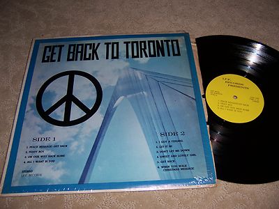 THE BEATLES Get Back To Toronto RARE BLUE COVER PRIVATE LP In Shrink NR