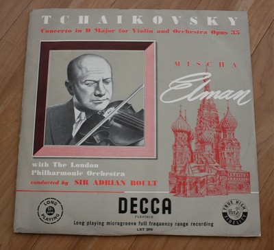 Decca LXT 2970 Tchaikovsky MISCHA ELMAN violin O/G 1st press Adrain Boult