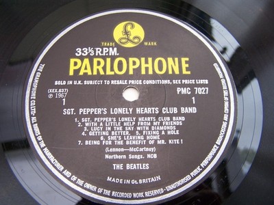 THE BEATLES Sgt Pepper's Lonely Hearts Club Band 1967 1st UK PRESS Peppers