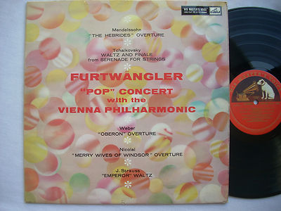 FURTWANGLER "Pop Concert" Tchaikovsky-Weber-Strauss / EMI HMV ALP-1526 Mono NM