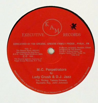 Lady Crush & DJ Jazz - M.C. Perpetrators 12" - KAM Executive - Electro Rap MP3