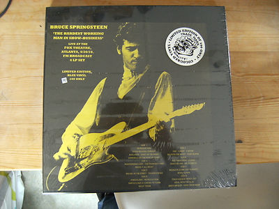 4 lp box Bruce Springsteen Live Atlant 78 blue vinyl 90/100