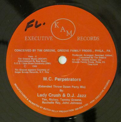 Lady Crush & D.J. Jazz - M.C. Perpetrators 12" - KAM Executive - Electro Rap MP3