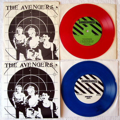 THE AVENGERS DANGERHOUSE 7" RED VINYL 2nd Press Target Sleeve We Are The One kbd