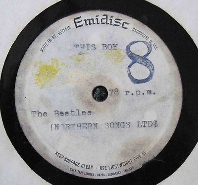 Beatles, 10" metal 78 rpm (UK) ACETATE , 1 sided, Emidisc "This Boy"  UNISSUED