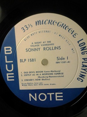 SONNY ROLLINS a night at the village vanguard LP BLUE NOTE 1581 47 west 63rd