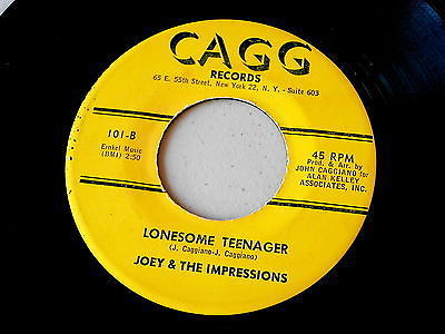 JOEY & THE IMPRESSIONS LONESOME TEENAGE CAGG THE WEEK IS OVER RARE DOO WOP 45