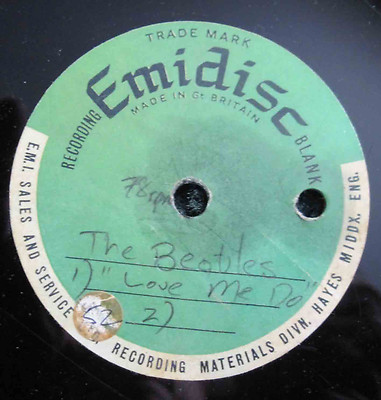 Beatles 10" metal 78 rpm ACETATE  2 sided EMIDISC "Love Me Do" "She Loves You"