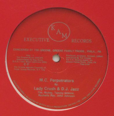Lady Crush & DJ Jazz - MC Perpetrators 12" - KAM Executive - Electro Rap SEALED