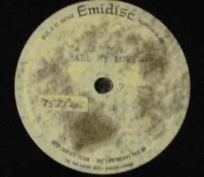 BEATLES 10" metal 78 rpm ACETATE  2 sided EMIDISC "All My Loving"