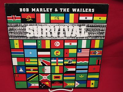 Bob Marley & Wailers Survival LP Green Wax + Insert Jamaican Import TUFF GONG