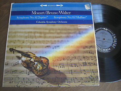 BRUNO WALTER Mozart JUPITER HAFFNER Symphonies MS 6255 6-EYE LP