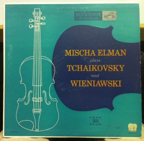 MISCHA ELMAN tchaikovsky & wieniawski violin LP VG+ LM-1740 RCA Mono US ED1 50's