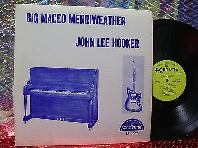 JOHN LEE HOOKER & BIG MACEO MERRIWEATHER LP FORTUNE 1963 RARE BLUES ORIG NMINT