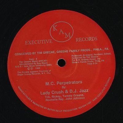 Random Rap 12"   Lady Crush & D.J. Jazz   M.C. Perpetrators   Kam   rare
