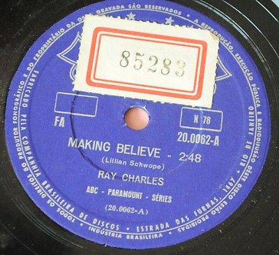 RAY CHARLES - Making 78 RPM BRAZIL  ===DIFFERENT of lp mono soul jazz