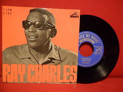 60s RAY CHARLES I Can't Stop Loving You EP 7/45 PORTUGAL RARE AMAZING SLEEVE