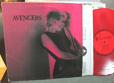 AVENGERS LP RARE ORIG VINYL KBD SF PUNK '77 1983 w/insert RED WAX color germs