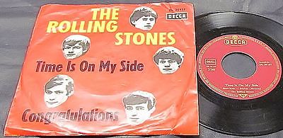 The Rolling Stones 7" Time Is On my Side German Decca 5 Head Cover Rarest