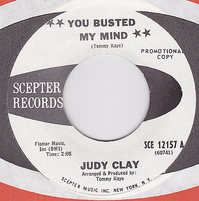 NORTHERN SOUL CASSIC RARE DEMO - JUDY CLAY - YOU BUSTED MY MIND - SCEPTER PROMO